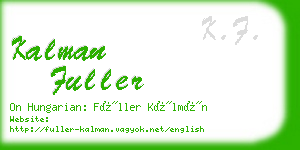 kalman fuller business card